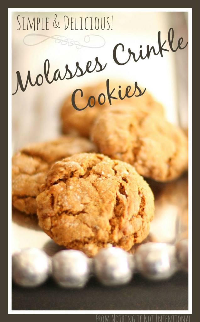 Easy to make and delicious! Molasses crinkle cookies. 