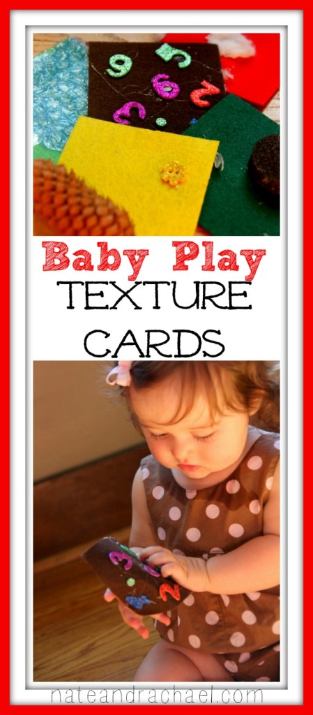 Baby play! Make your own texture cards.