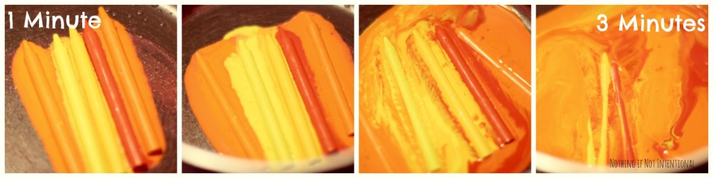 Recycle crayons--easy stovetop method. 