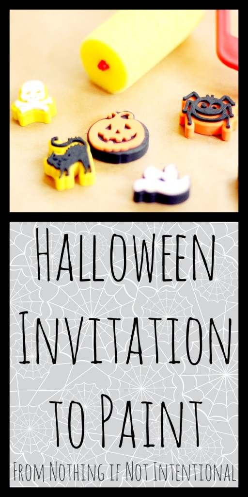 Halloween art--invitation to create using edible/baby safe paint! 