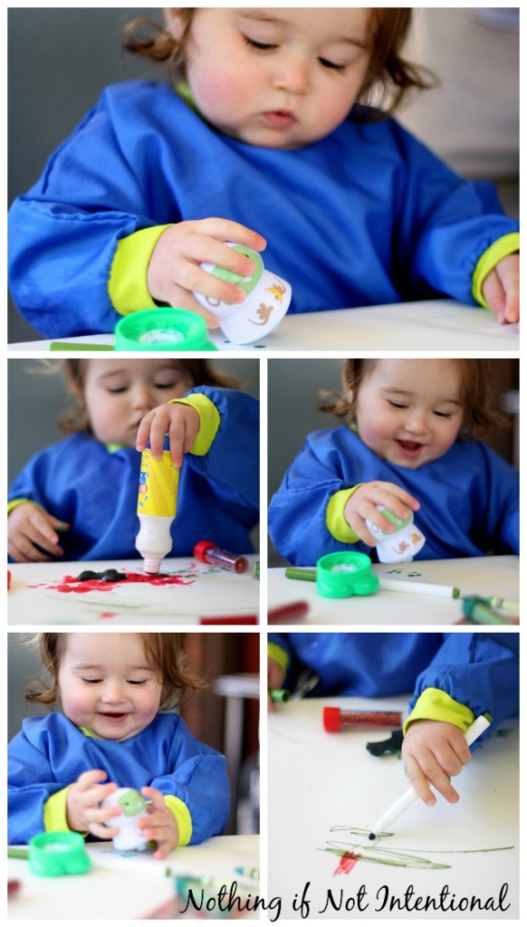 Involve little hands in gift giving with this homemade wrapping paper collage. 
