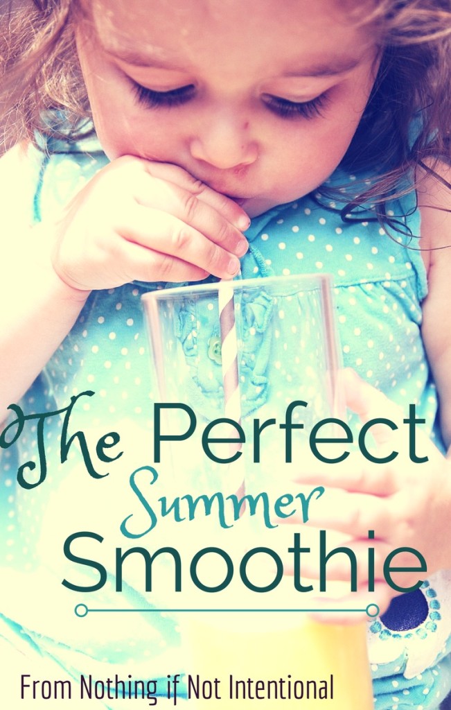 The perfect summer smoothie--just three ingredients! 