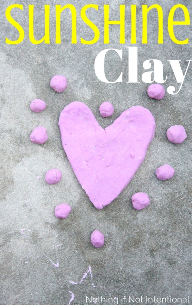 Summer Sunshine Clay. Air-dry clay recipe made with taste-safe ingredients! 