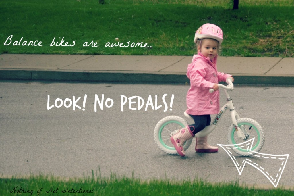 Balance bikes make transitioning to pedal bikes easy and fast! Check out this post to see how it worked out for this three-year-old. 
