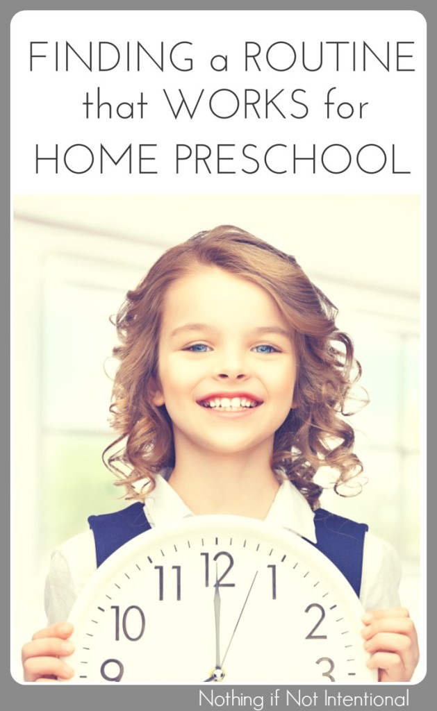 Finding a homeschool preschool schedule that works for you.