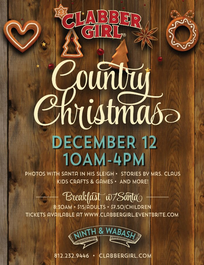 Clabber Girl Country Christmas and Breakfast with Santa