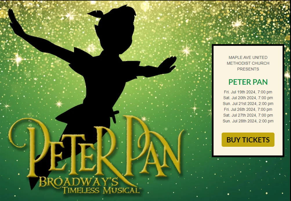 Peter Pan the Musical in Terre Haute hosted by Maple Ave Theatre 