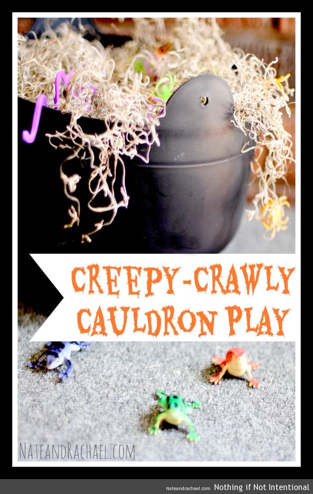 More crawly than creepy, your kids may surprise you with how they interact with this simple and fun Halloween play invitation from Nothing if Not Intentional.