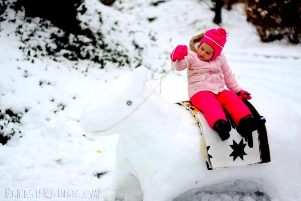 How to make a snow horse! sooo cool! 