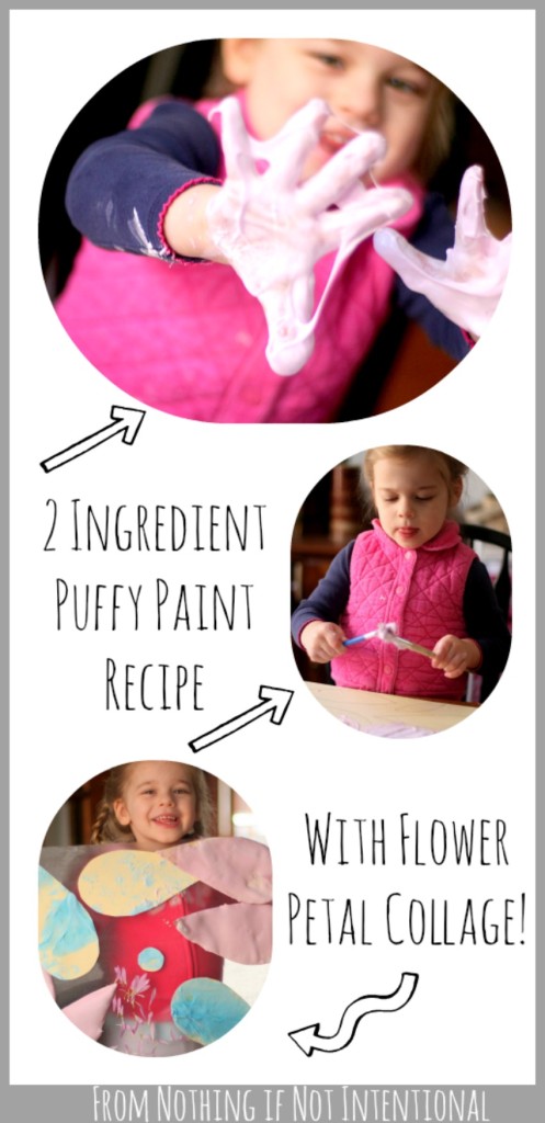 Easy-to-make puffy paint recipe with flower sun catchers. Trust me--you want to try this! 